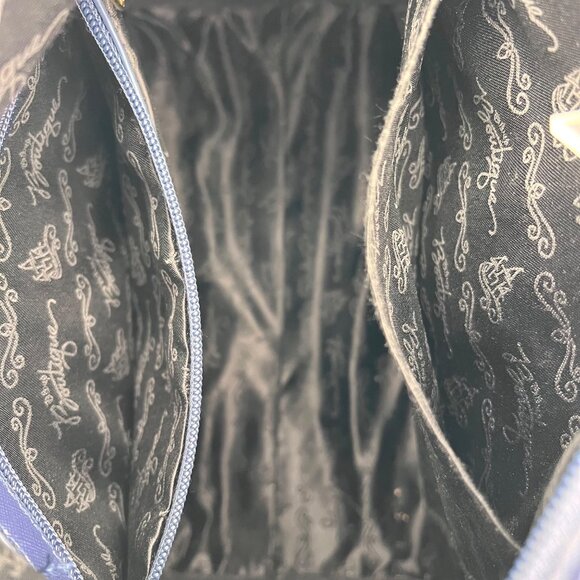 Walt Disney Boutique Handbag Purse Minnie Mouse Polka Dot White Bow Navy Blue - Picture 7 of 16